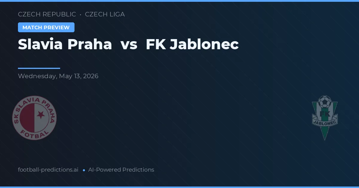 Slavia de Praga vs FK Jablonec — pronóstico y previa del partido