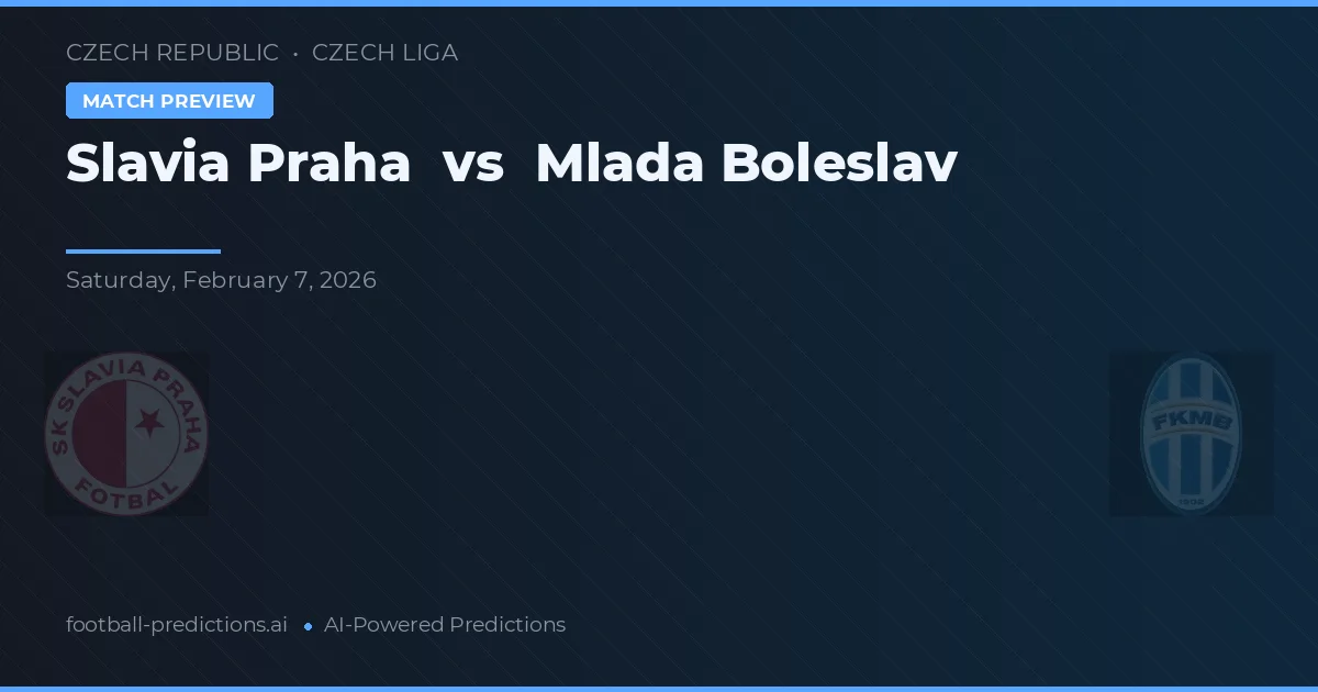 Slavia de Praga vs Mladá Boleslav — pronóstico y previa del partido