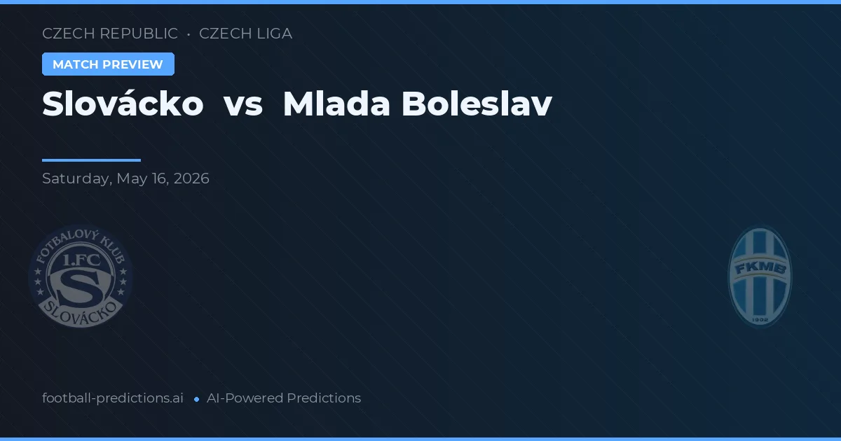 Slovácko vs Mladá Boleslav — pronóstico y previa del partido