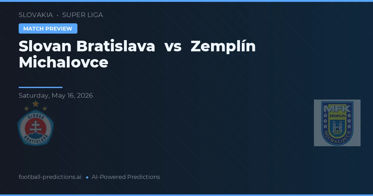 Slovan Bratislava vs Zemplín Michalovce — pronóstico y previa del partido