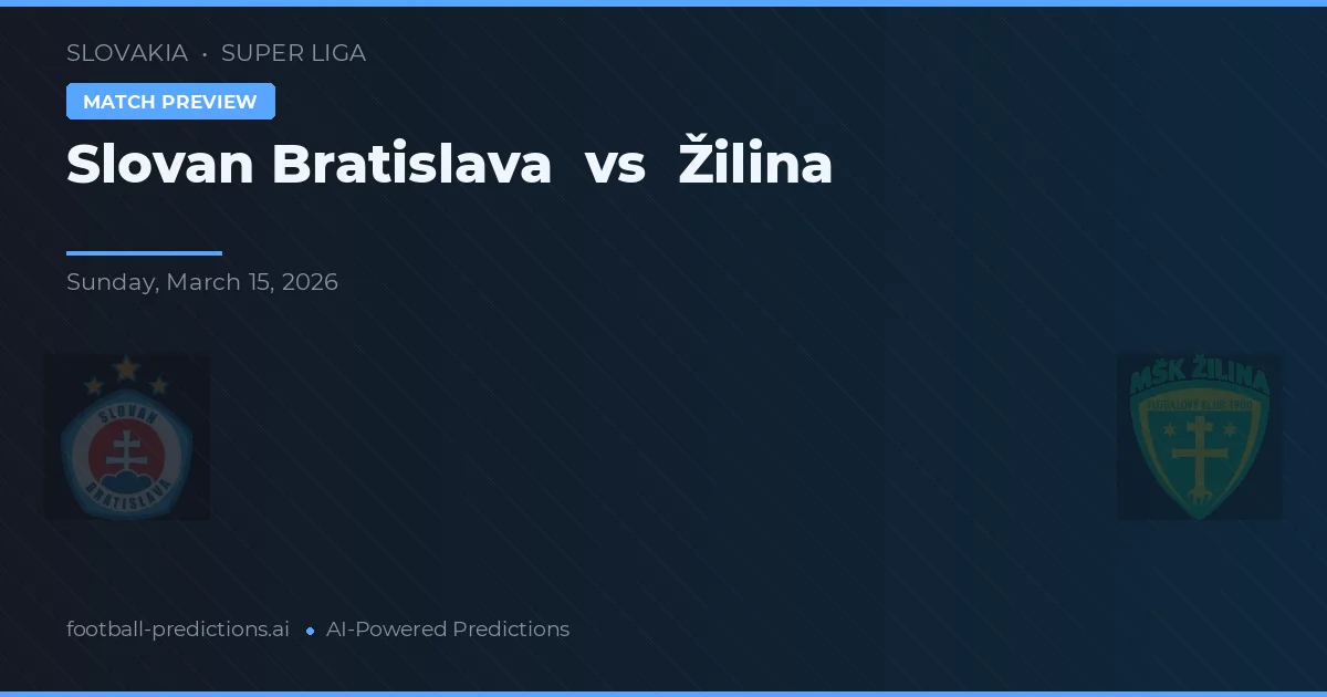 Slovan Bratislava vs Žilina — pronóstico y previa del partido