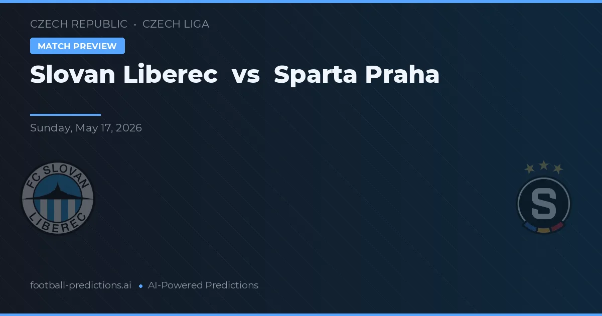 Slovan Liberec vs Sparta Praga — pronóstico y previa del partido