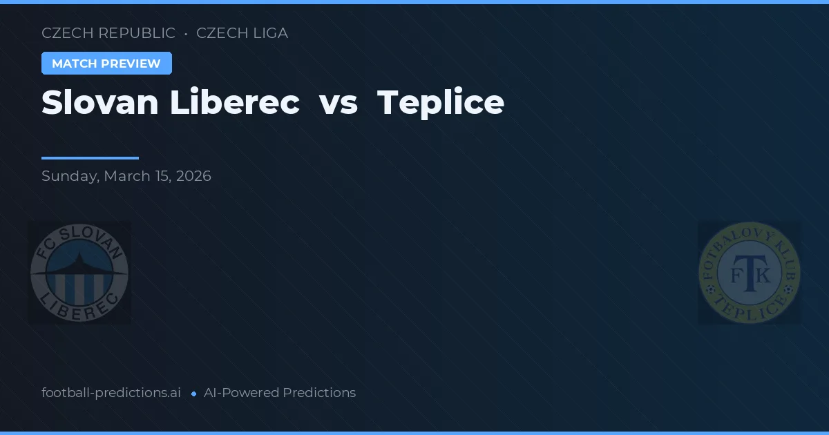 Slovan Liberec vs Teplice — pronóstico y previa del partido
