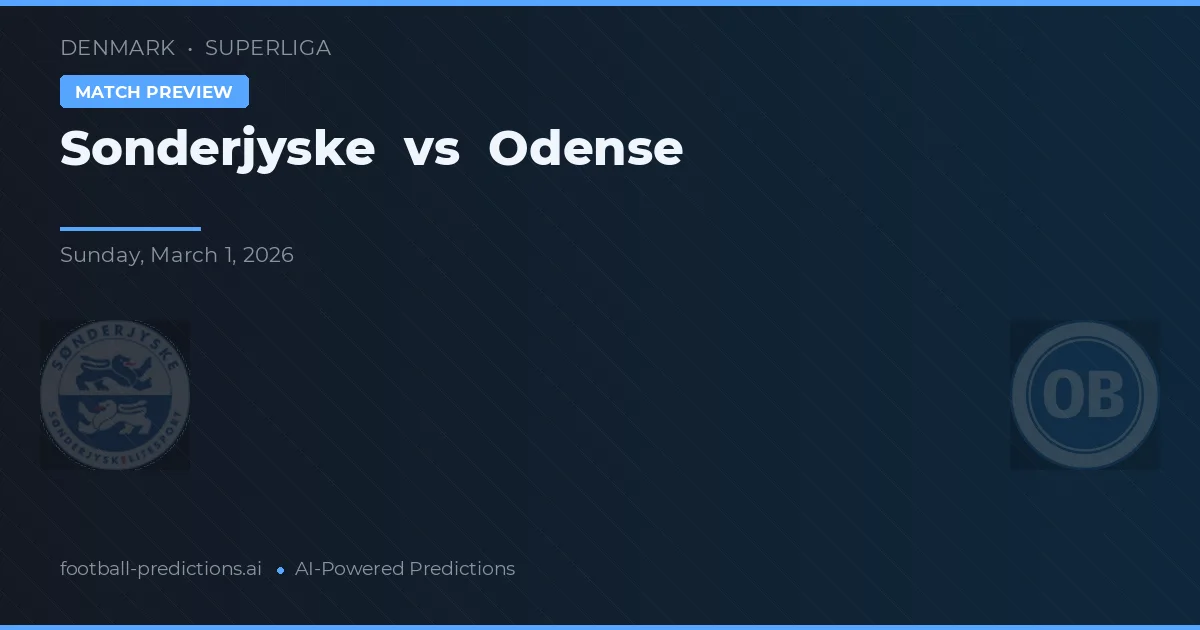Sønderjyske vs Odense — pronóstico y previa del partido