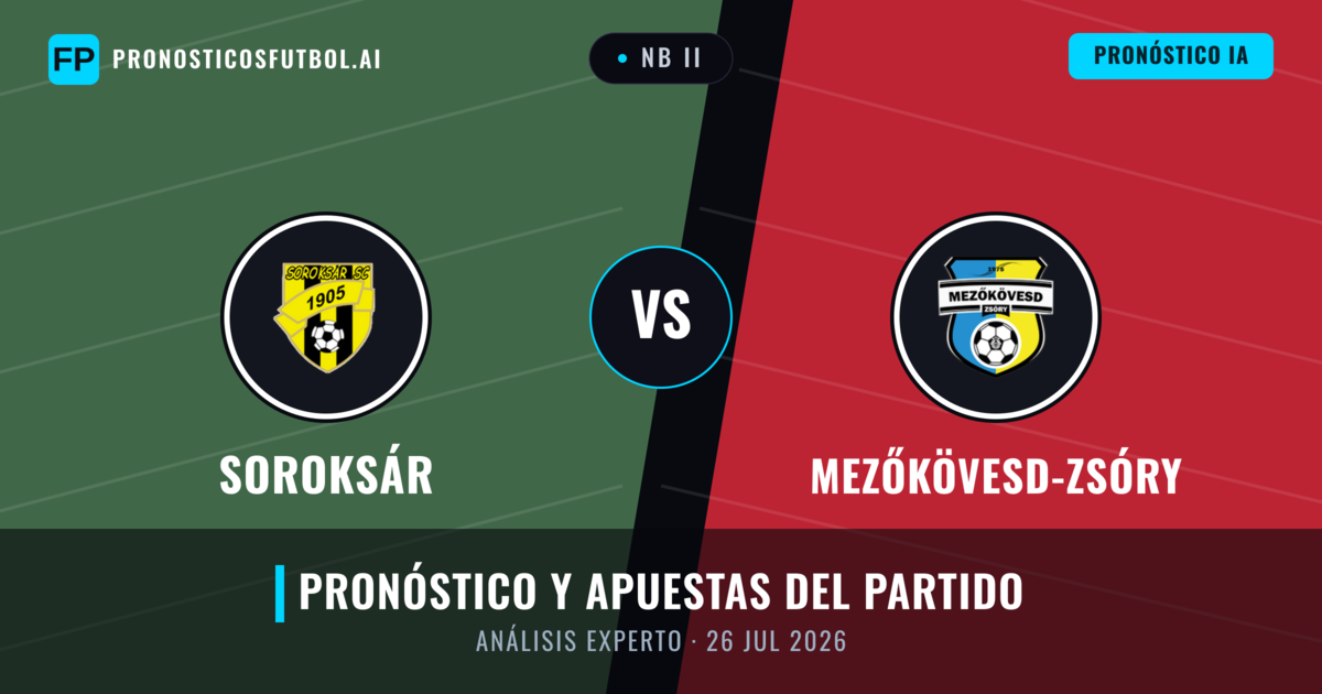 Soroksár vs Mezőkövesd-Zsóry — pronóstico y previa del partido