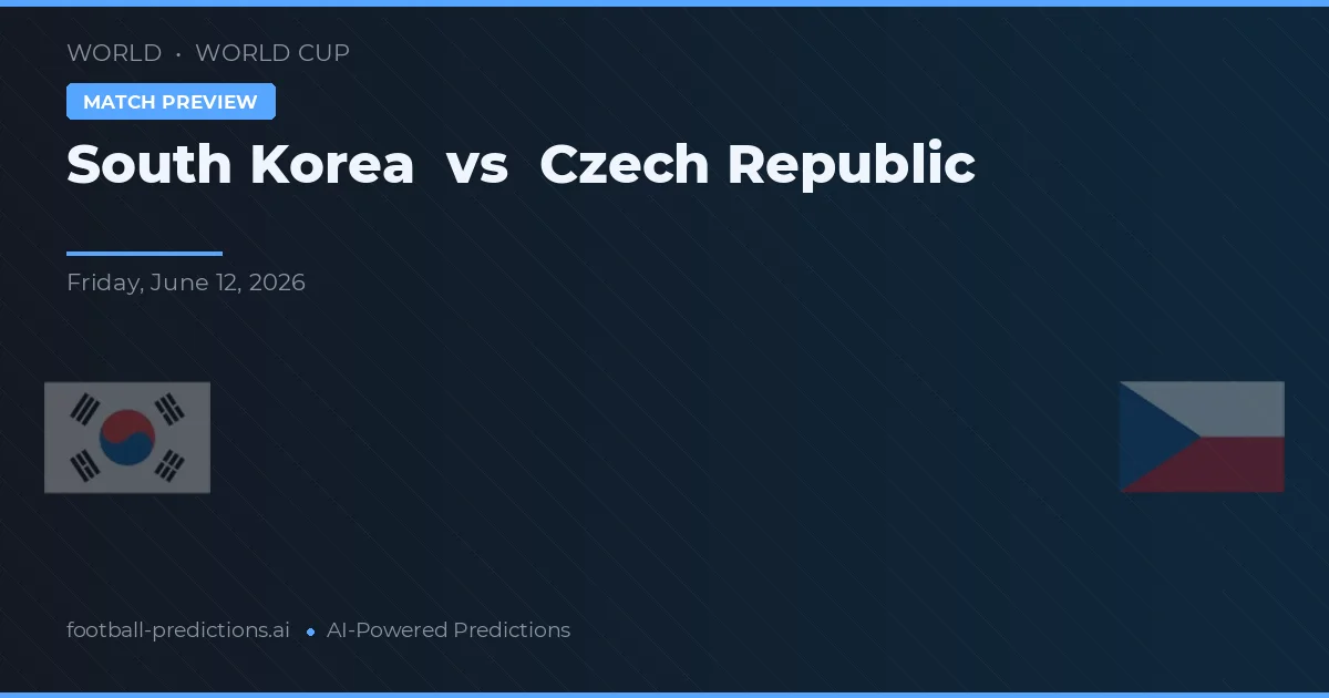 Corea del Sur vs República Checa — pronóstico y previa del partido