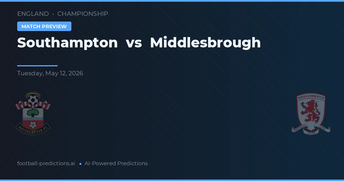 Southampton vs Middlesbrough — pronóstico y previa del partido