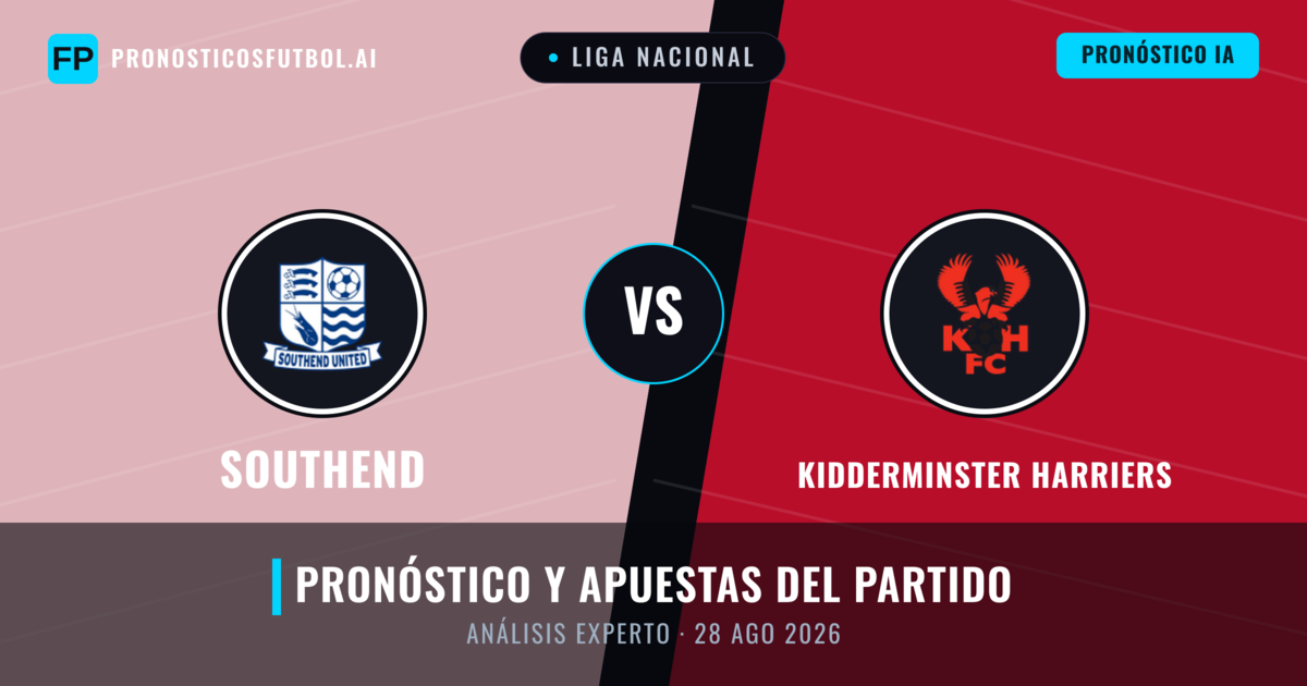 Southend vs Kidderminster Harriers — pronóstico y previa del partido