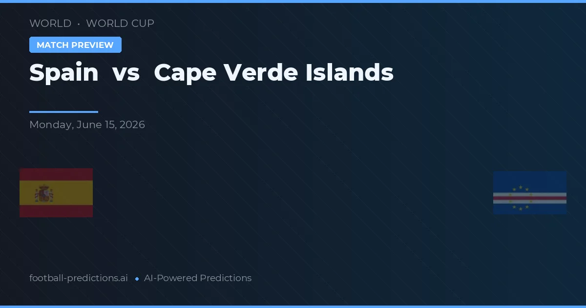España vs Cabo Verde — pronóstico y previa del partido
