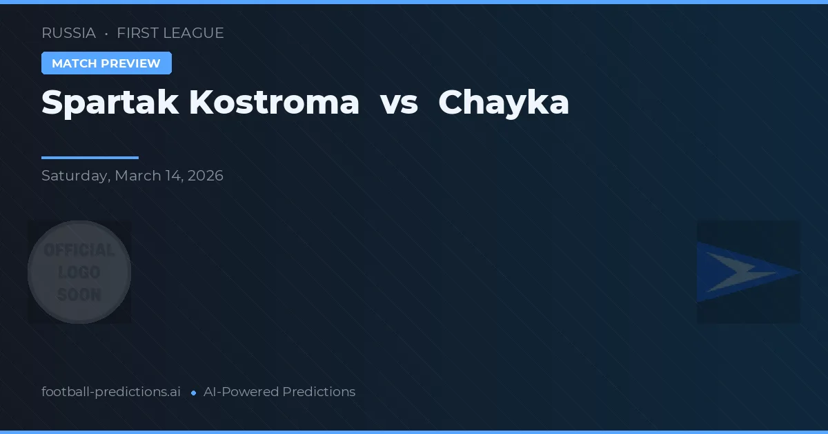 Spartak Kostroma vs Chayka — pronóstico y previa del partido