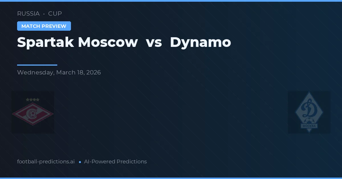 Spartak Moscú vs Dynamo Moscú — pronóstico y previa del partido