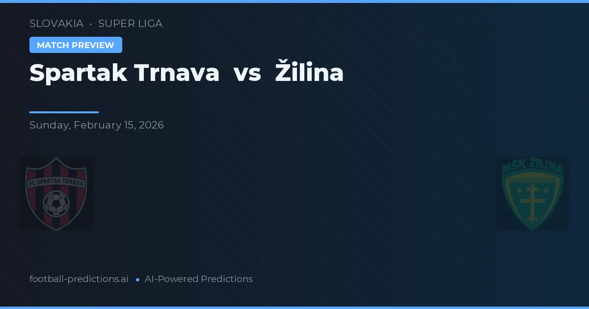 Spartak Trnava vs Žilina — pronóstico y previa del partido