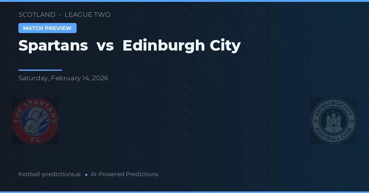 Spartans vs Edimburgo Ciudad — pronóstico y previa del partido