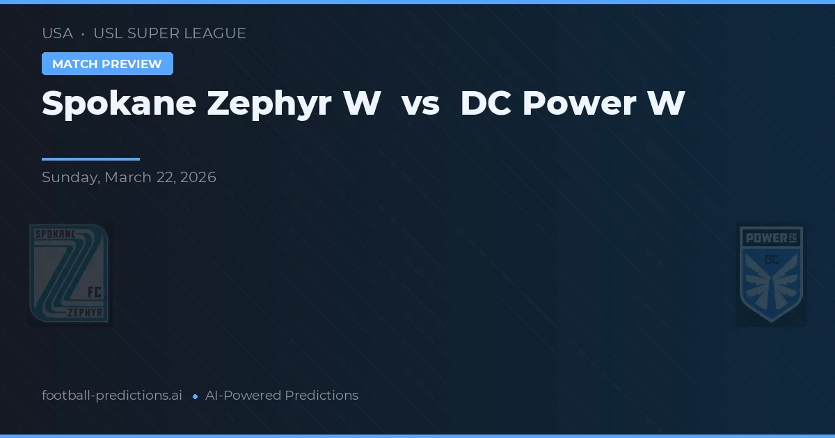 Spokane Zephyr W vs DC Power W — pronóstico y previa del partido