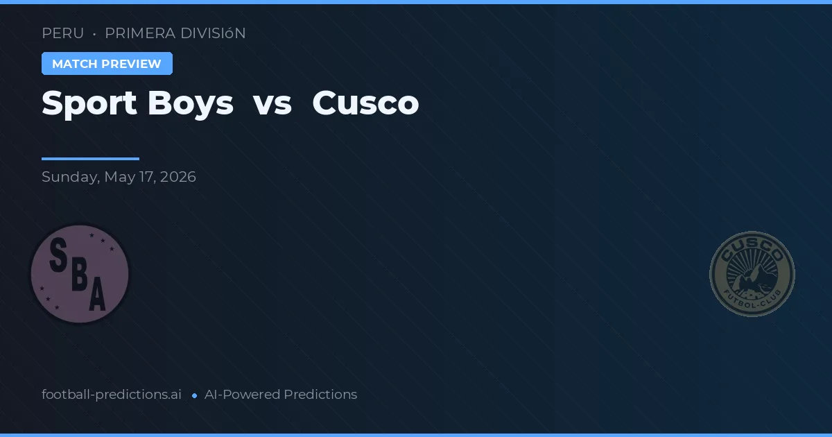 Sport Boys vs Cusco — pronóstico y previa del partido