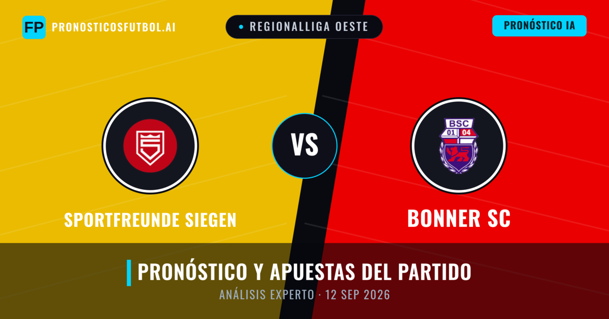Sportfreunde Siegen vs Bonner SC — pronóstico y previa del partido