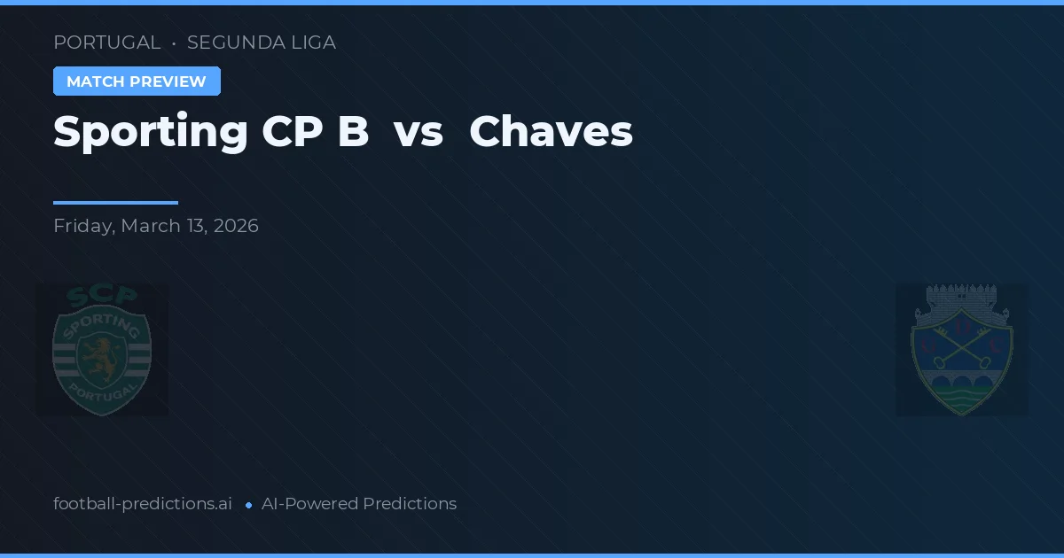 Sporting B vs Chaves — pronóstico y previa del partido