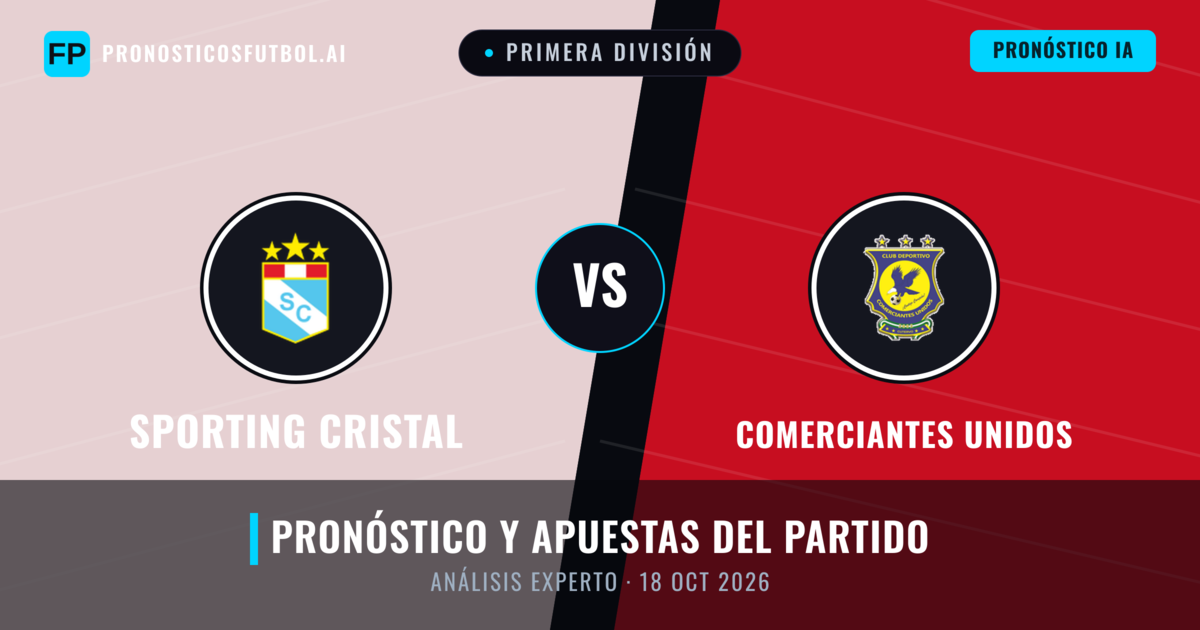Sporting Cristal vs Comerciantes Unidos — pronóstico y previa del partido