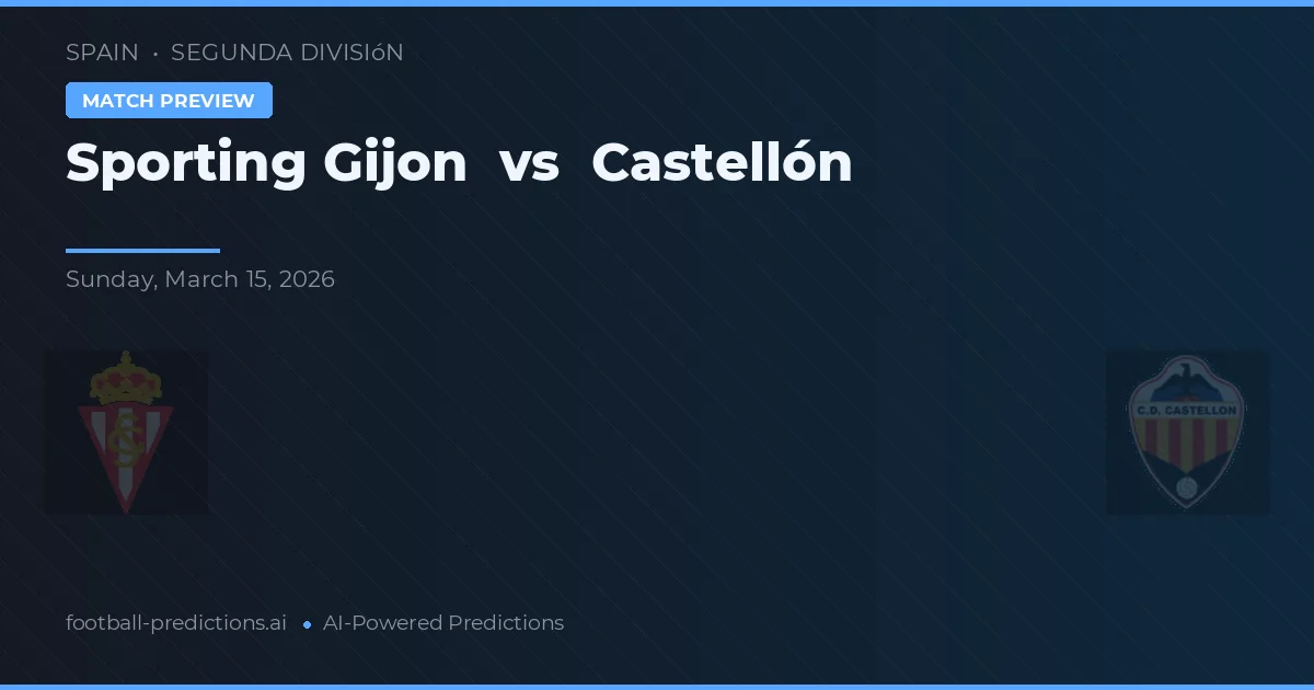 Sporting Gijón vs Castellón — pronóstico y previa del partido