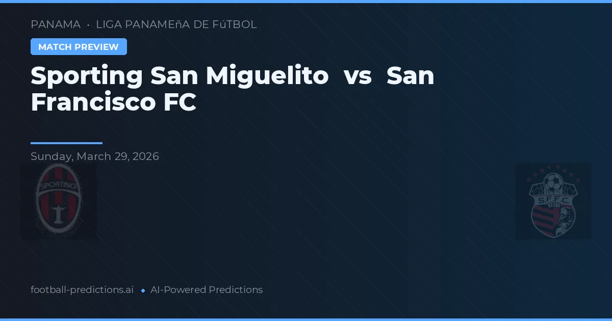 Sporting San Miguelito vs San Francisco FC — pronóstico y previa del partido