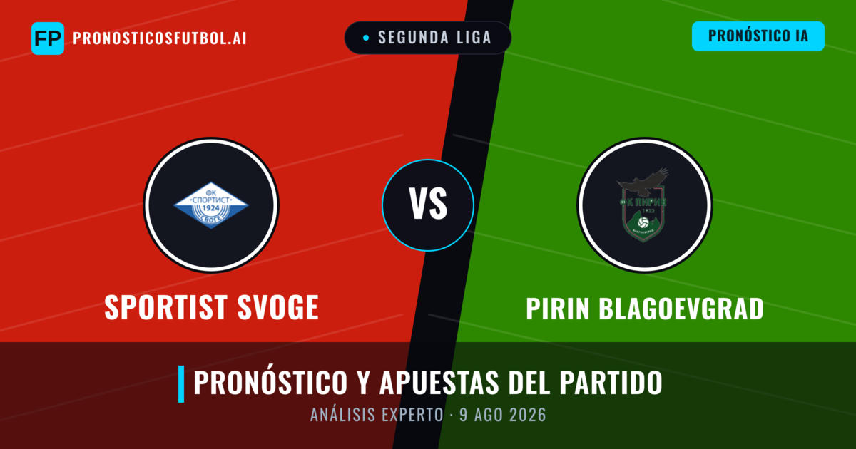 Sportist Svoge vs Pirin Blagoevgrad — pronóstico y previa del partido