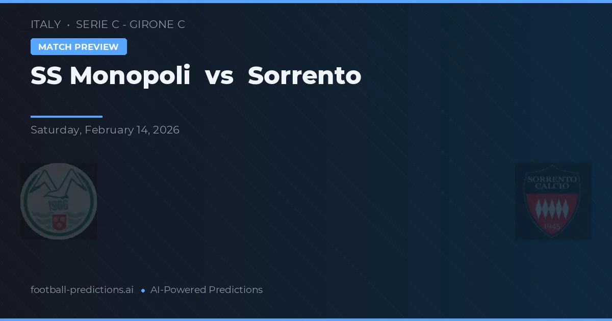 SS Monopoli vs Sorrento — pronóstico y previa del partido