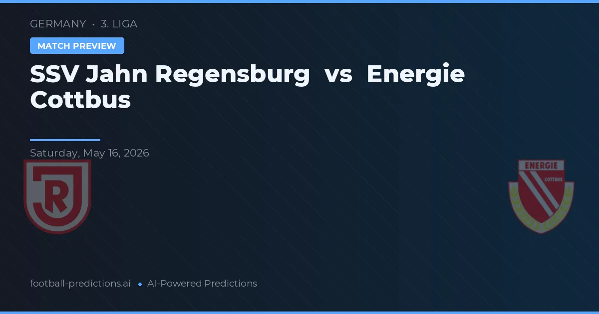 Jahn Regensburg vs Energía Cottbus — pronóstico y previa del partido