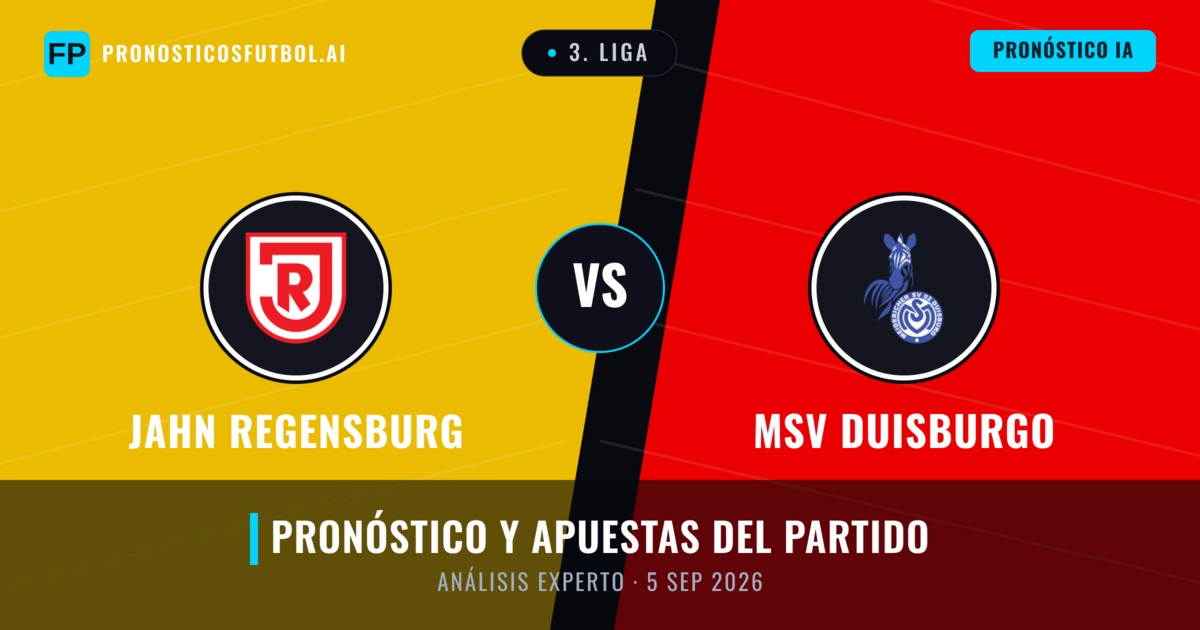 Jahn Regensburg vs MSV Duisburgo — pronóstico y previa del partido