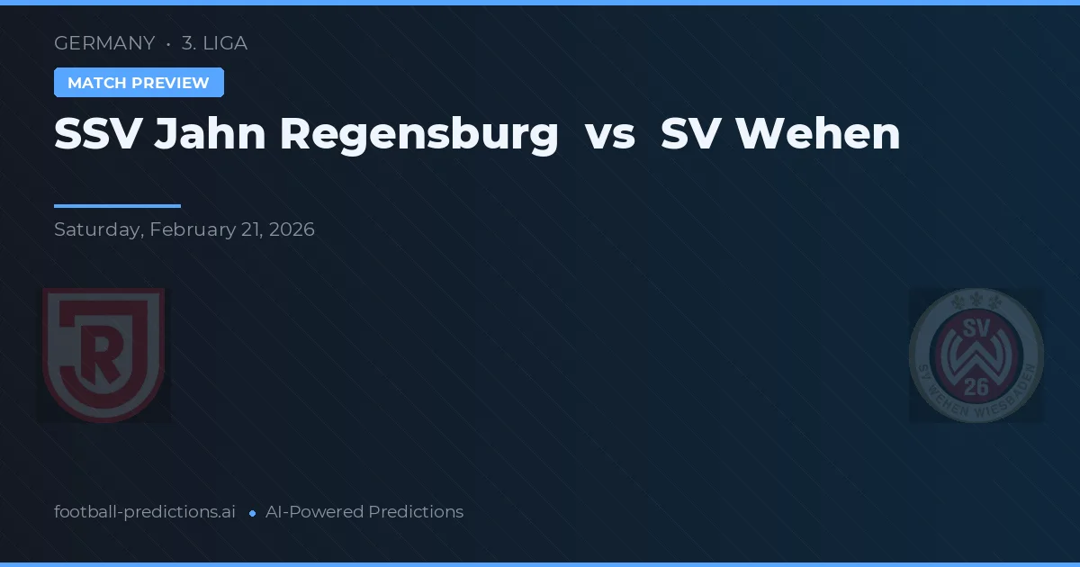 Jahn Regensburg vs SV Wehen — pronóstico y previa del partido
