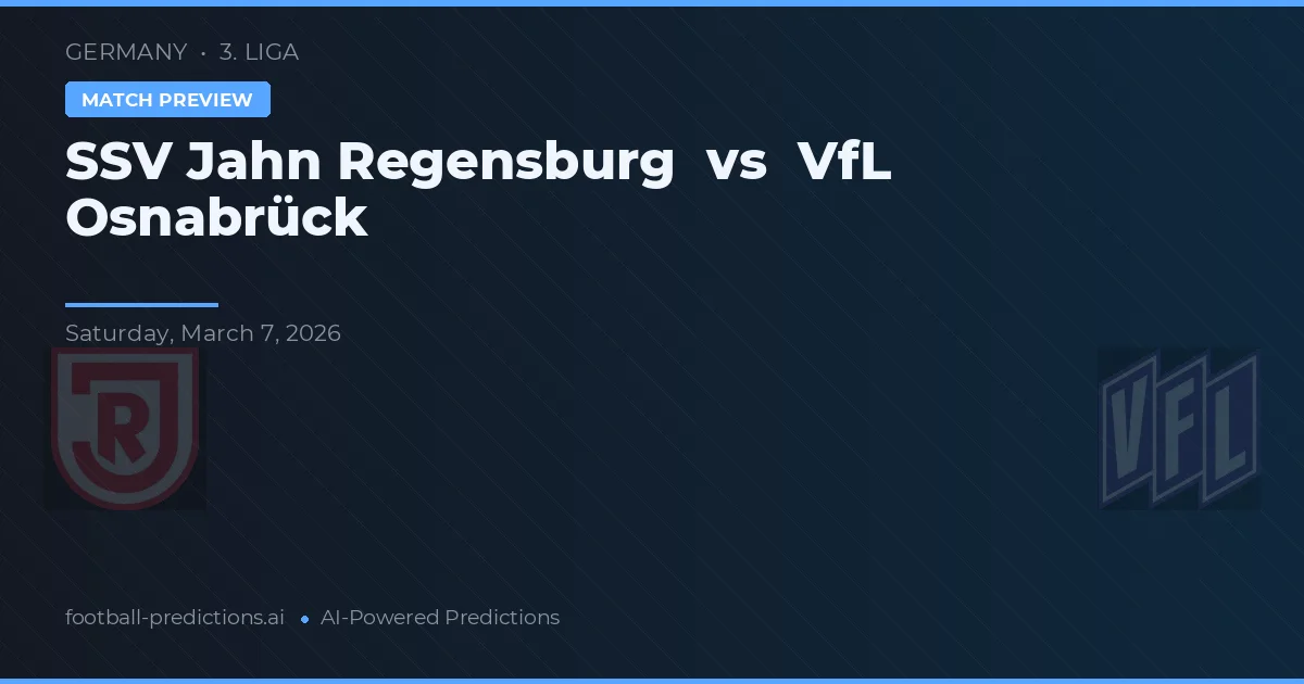 Jahn Regensburg vs VfL Osnabrück — pronóstico y previa del partido