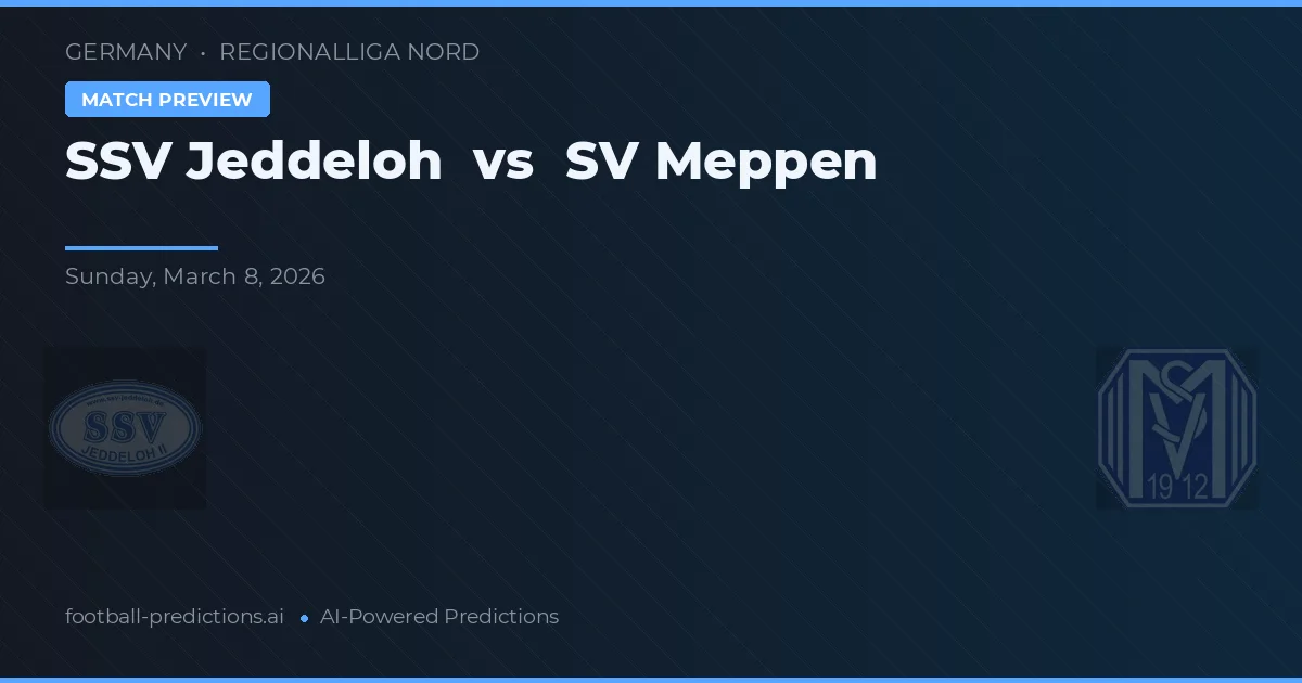 SSV Jeddeloh vs SV Meppen — pronóstico y previa del partido