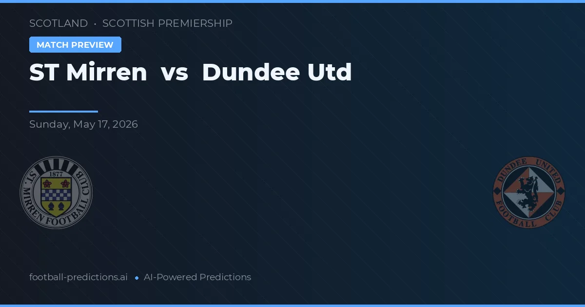 ST Mirren vs Dundee United — pronóstico y previa del partido