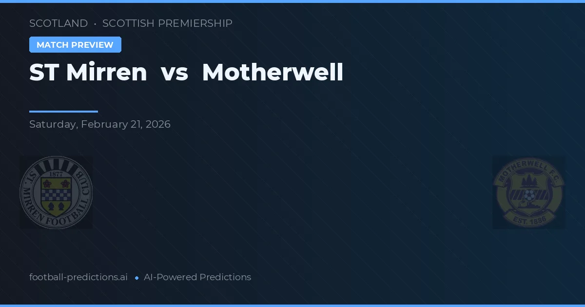 ST Mirren vs Motherwell — pronóstico y previa del partido