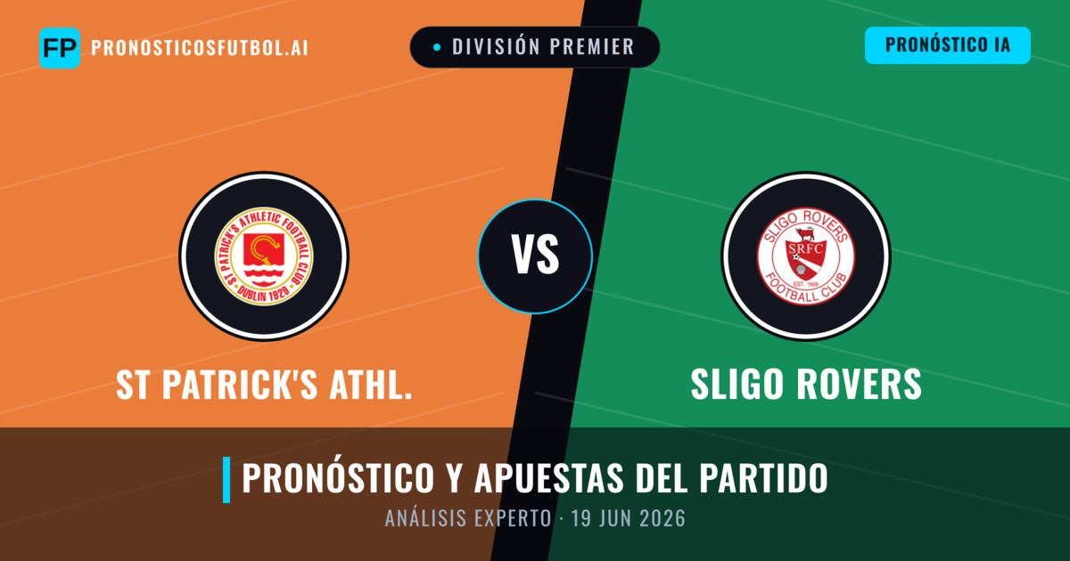 St Patrick's Athl. vs Sligo Rovers — pronóstico y previa del partido