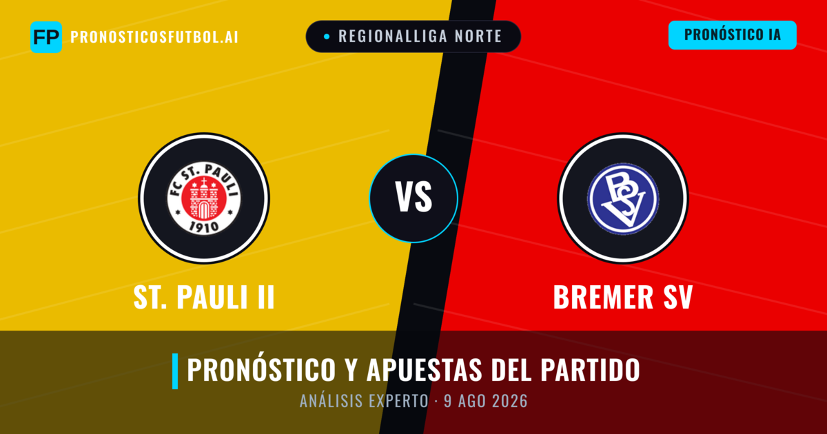 St. Pauli II vs Bremer SV — pronóstico y previa del partido