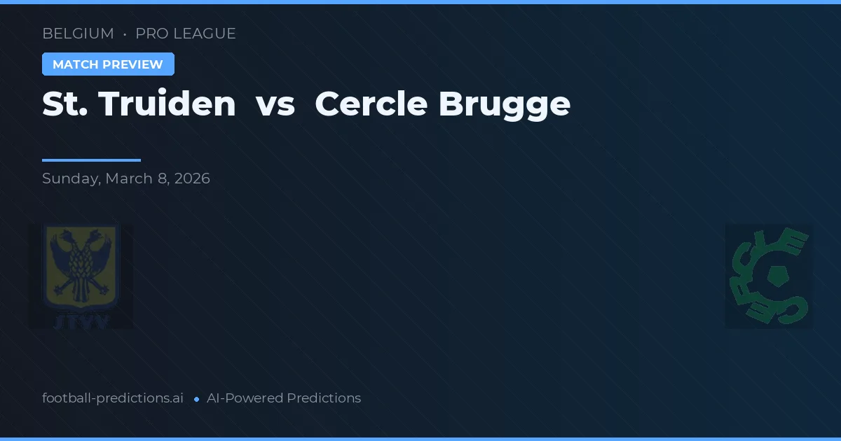 St. Truiden vs Círculo de Bruges — pronóstico y previa del partido