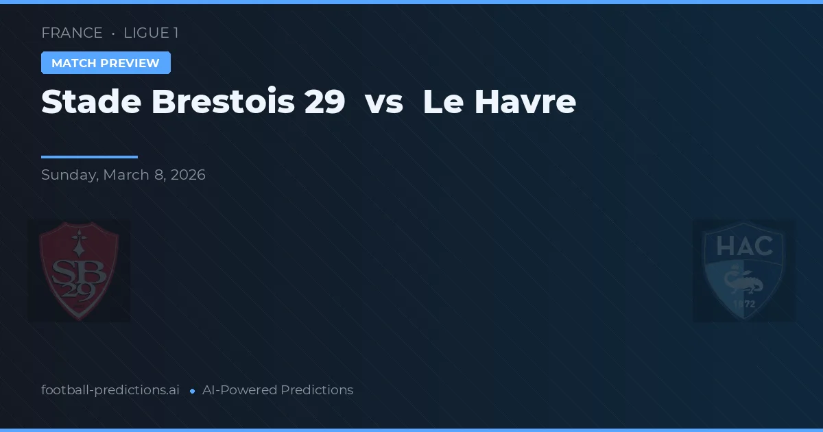 Stade Brestois 29 vs Le Havre — pronóstico y previa del partido