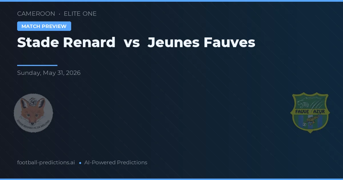 Stade Renard vs Jeunes Fauves — pronóstico y previa del partido