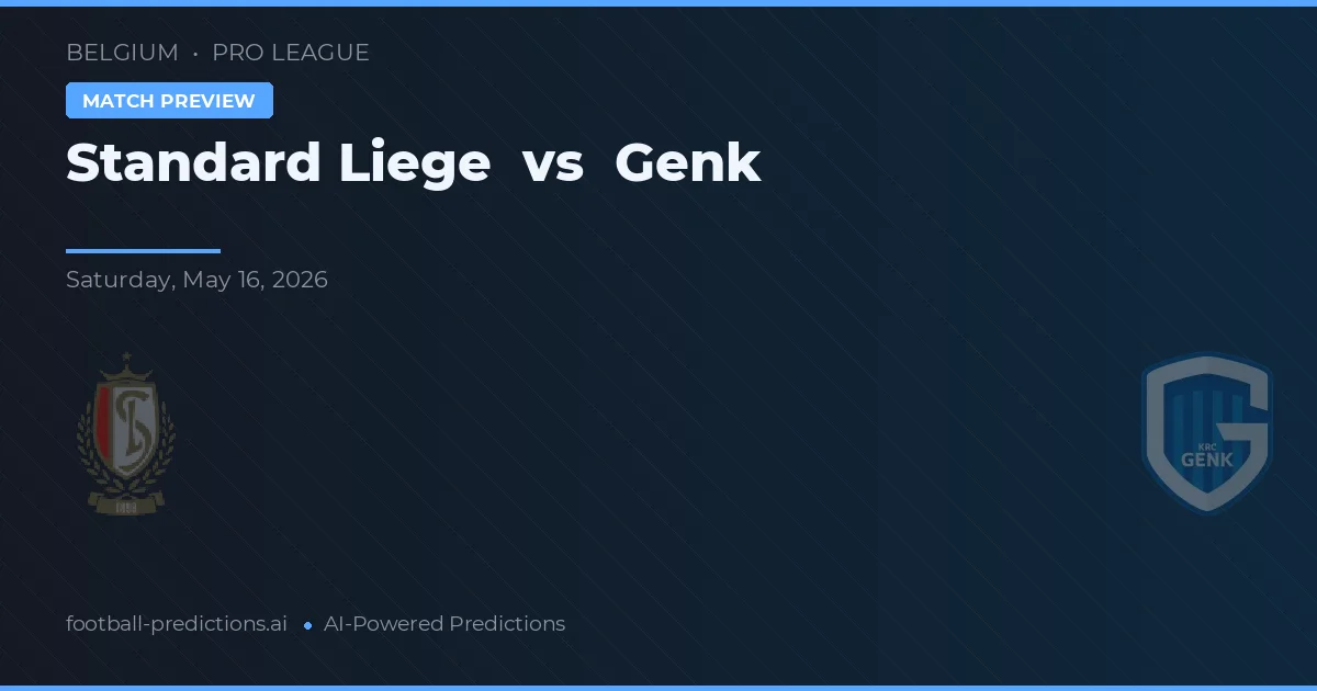 Standard de Lieja vs Genk — pronóstico y previa del partido