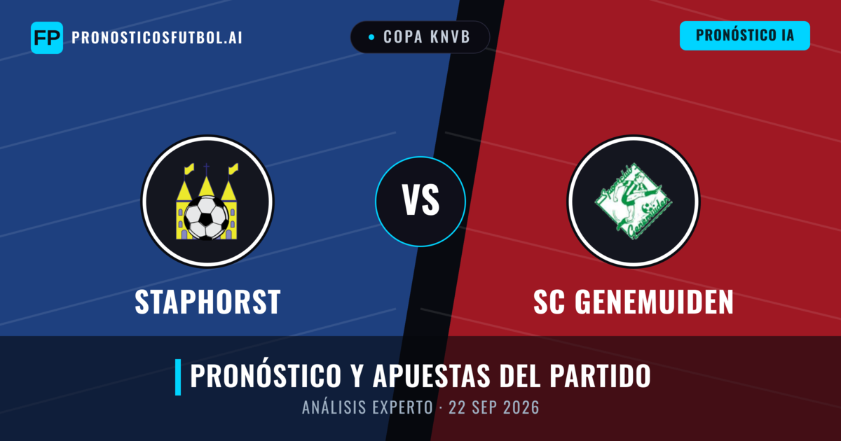 Staphorst vs SC Genemuiden — pronóstico y previa del partido