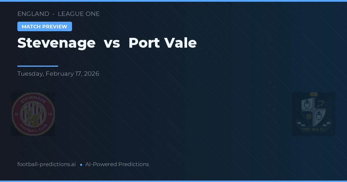 Stevenage vs Port Vale — pronóstico y previa del partido