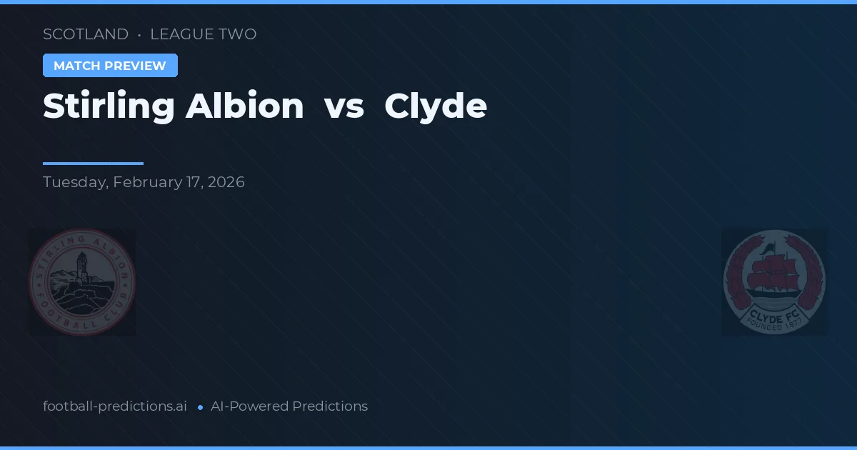 Stirling Albion vs Clyde — pronóstico y previa del partido
