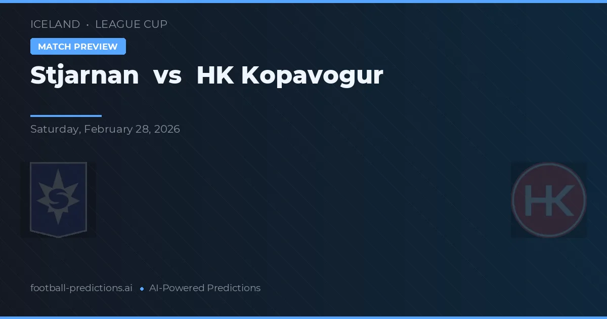 Stjarnan vs HK Kópavogur — pronóstico y previa del partido