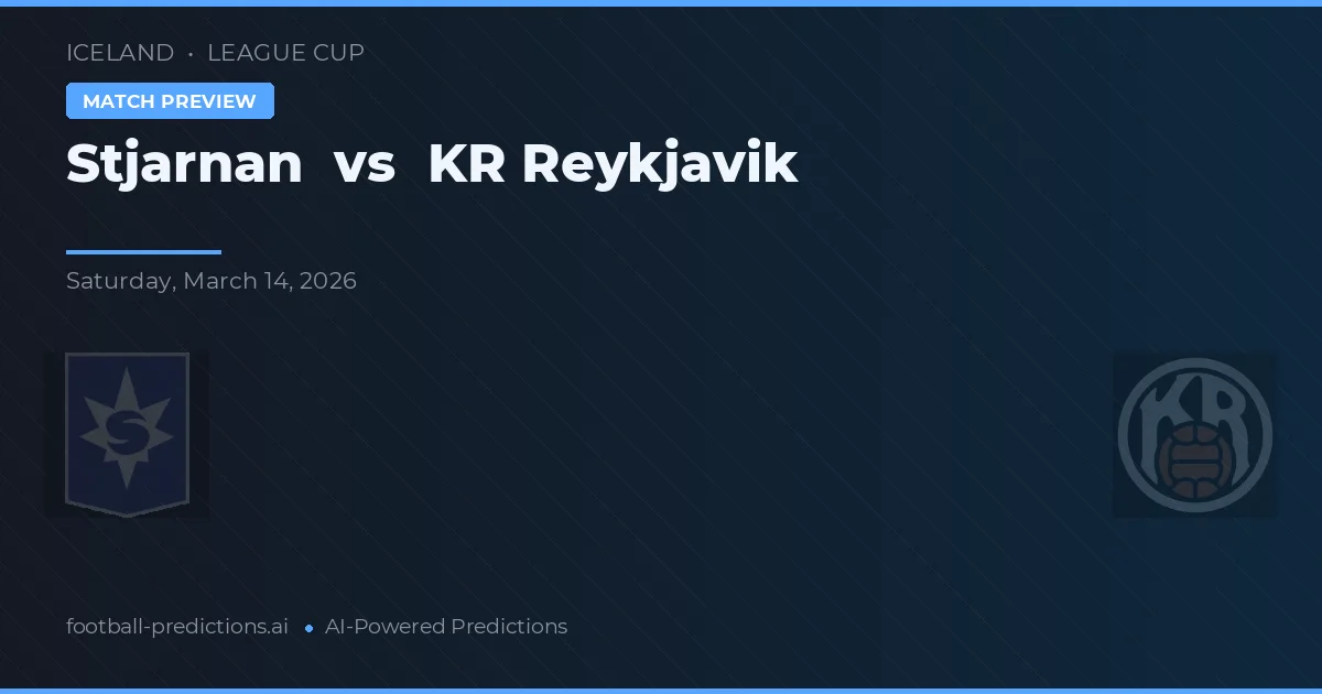 Stjarnan vs KR Reykjavík — pronóstico y previa del partido