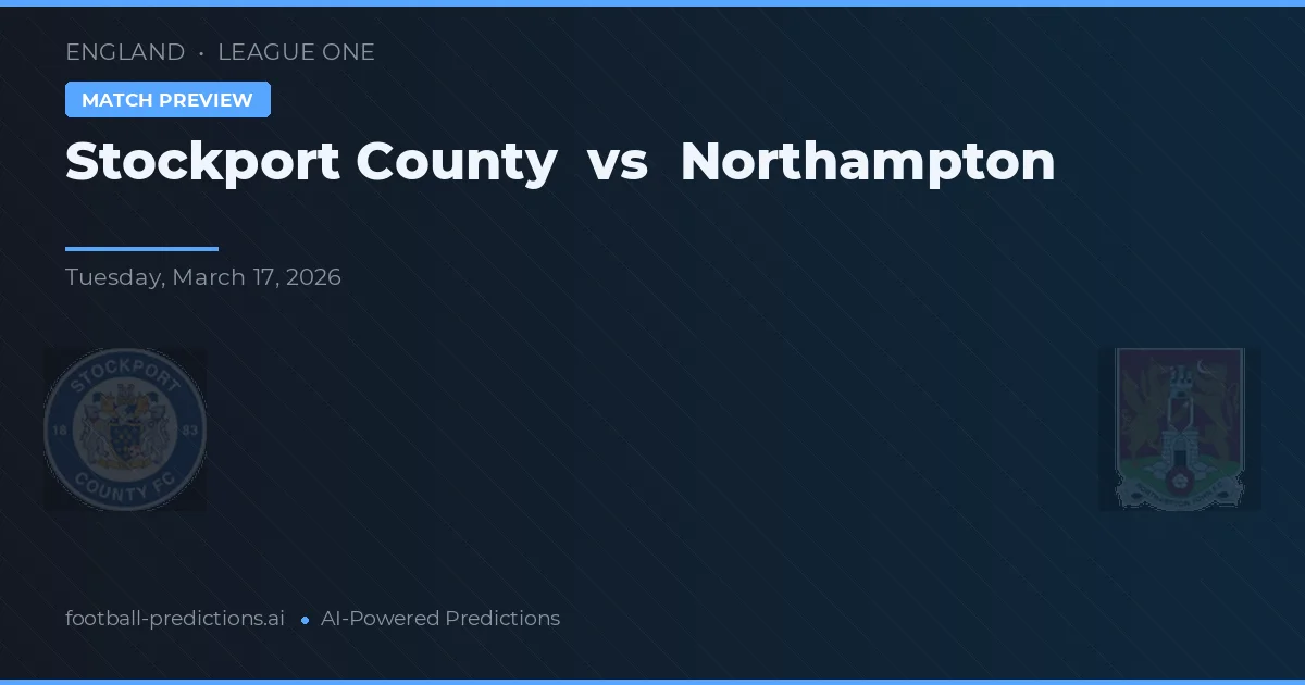 Stockport County vs Northampton — pronóstico y previa del partido