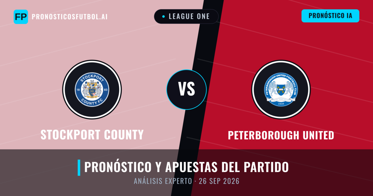 Stockport County vs Peterborough United — pronóstico y previa del partido