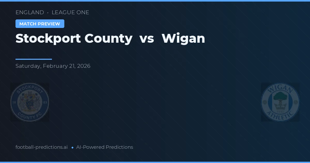 Stockport County vs Wigan — pronóstico y previa del partido