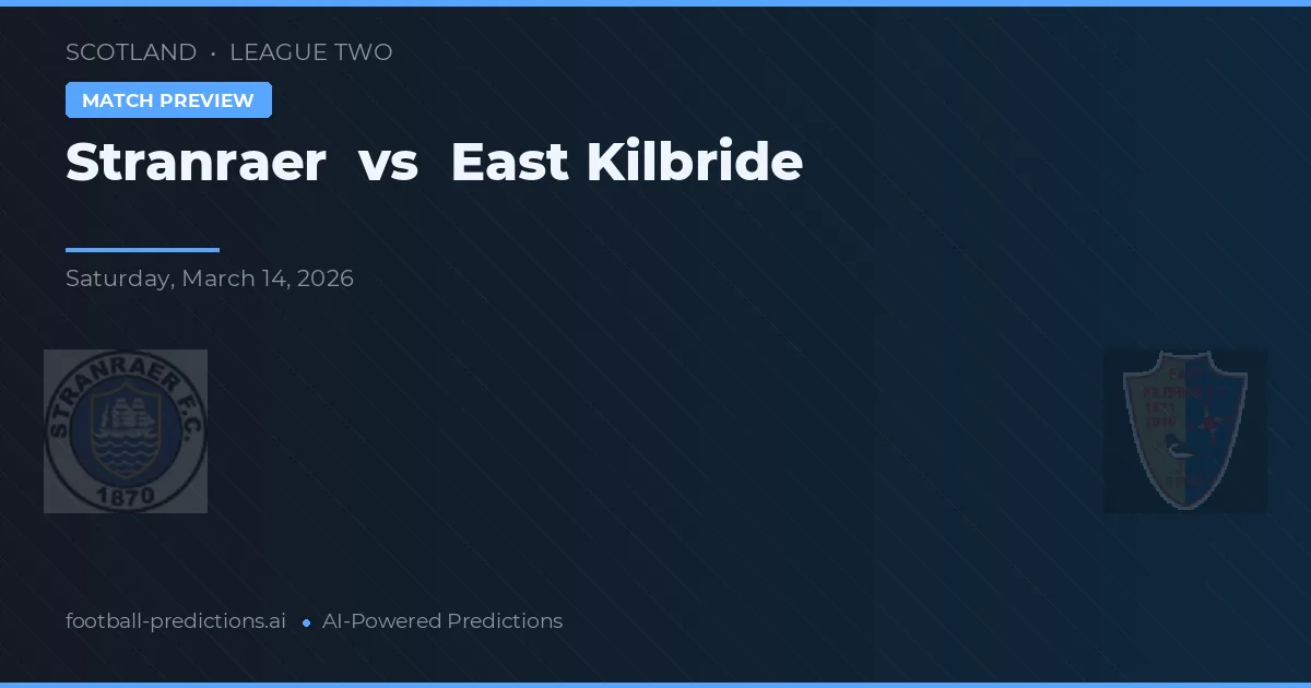 Stranraer vs East Kilbride — pronóstico y previa del partido