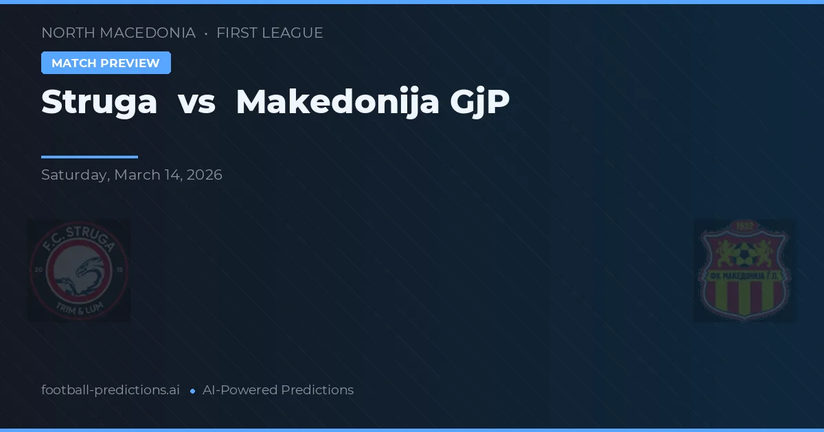 Struga vs Makedonija GjP — pronóstico y previa del partido