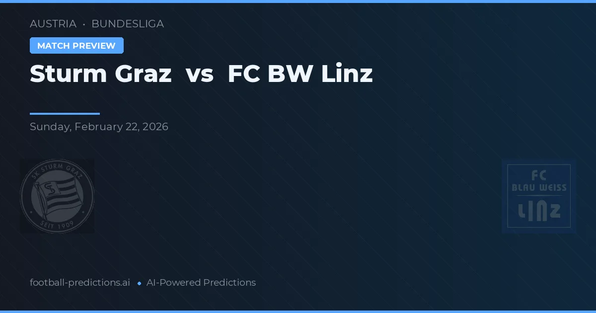 Sturm Graz vs FC Linz — pronóstico y previa del partido